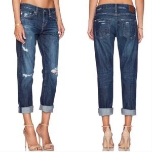 AG Adriano Goldschmied • The Ex-Boyfriend Slim Slouch Distressed Jeans Size 28R